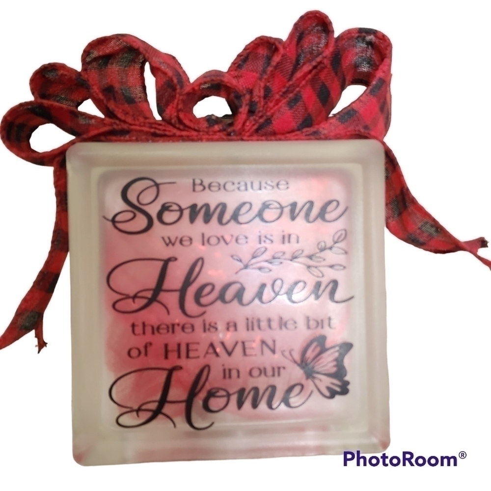 Memorial Glass Blocks, sympathy gift, personalized glass block, memorial…